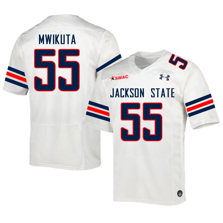 Men-Youth #55 King Mwikuta Jackson State Tigers 2023 College Football Jerseys Stitched-White